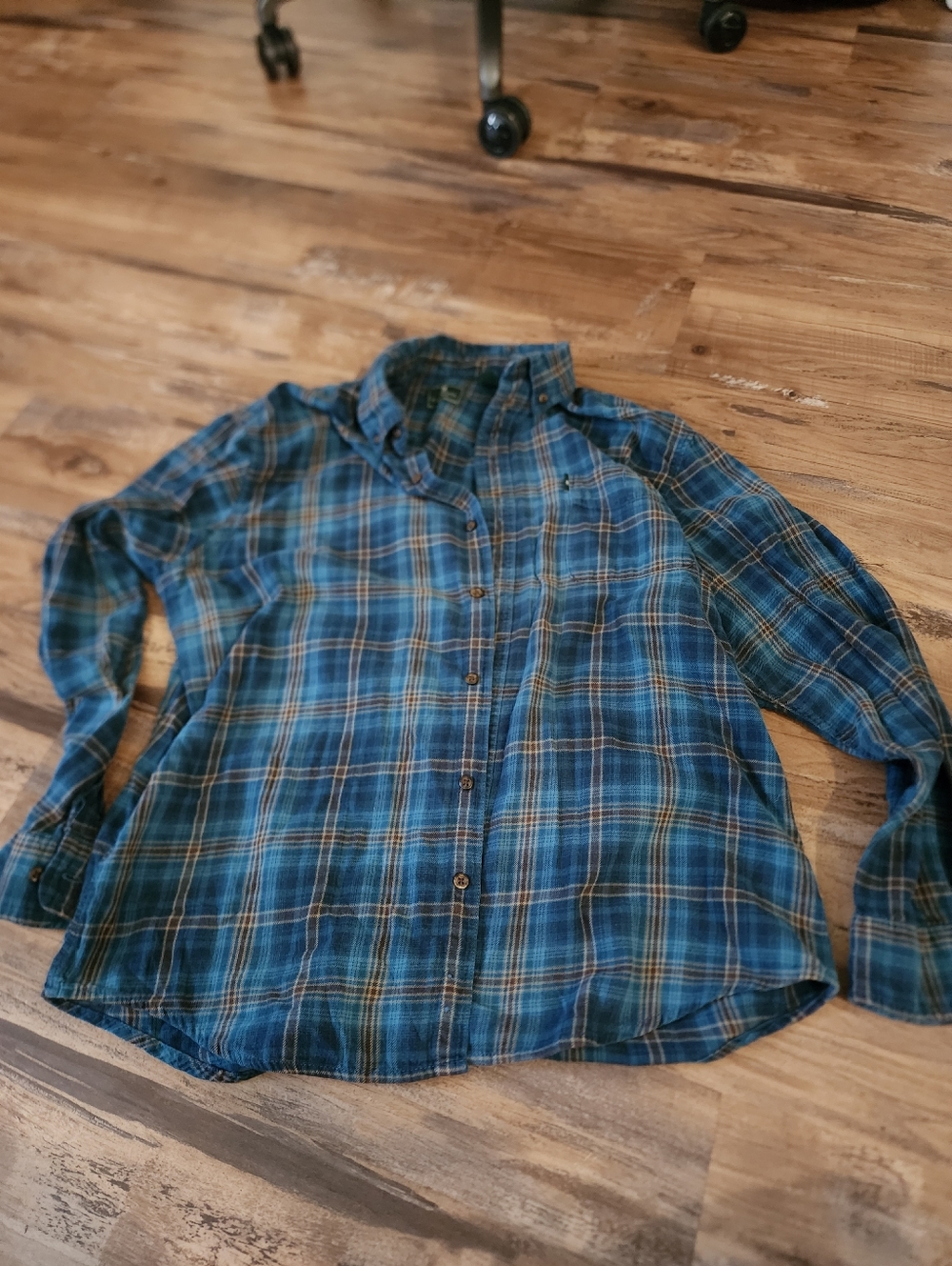 G.H. Bass & Co Blue Plaid Shirt